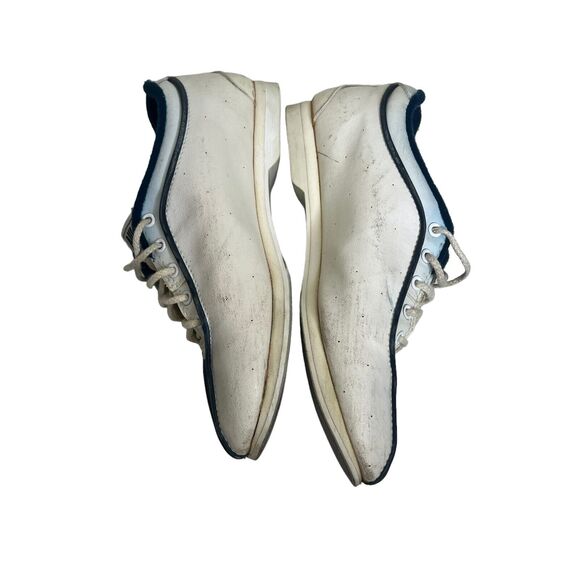 Nike X Vintage 80s Lace Up Bowling Shoes Split Toe White Blue Womens 6 - Picture 7 of 11